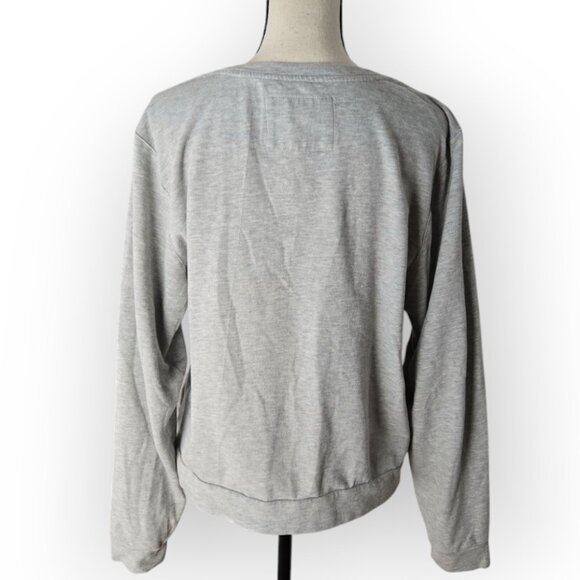 Anthropologie Luna Mercantile Co Tiger Graphic Patchwork Oversize Sweatshirt M - Picture 6 of 9